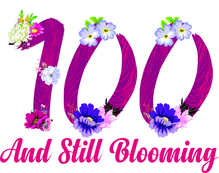 Still Blooming 100th Birthday Flowers Coaster