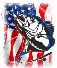 American USA Flag Bass Fishing Fan Premium T-Shirt