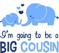 I'm Going To Be A Big Cousin Boy Elephant T-Shirt