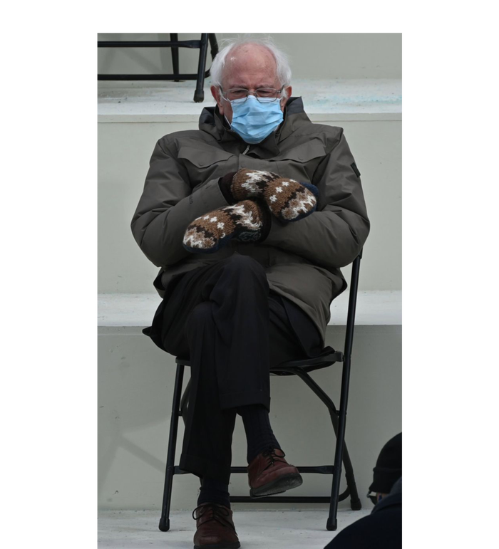 Sleepy Bernie Sanders Mittens Sitting Inauguration Hoodie