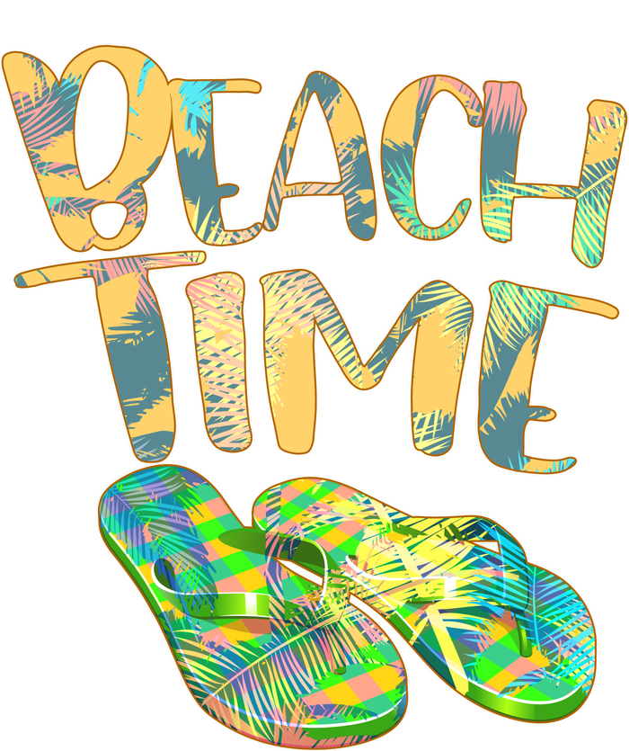 Beach Time Flip Flops Summer Fun Canvas