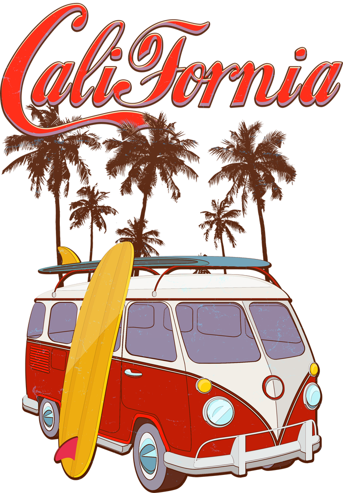 Vintage Retro California Surf Van T-Shirt