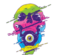 Colorful Eye Skull T-Shirt