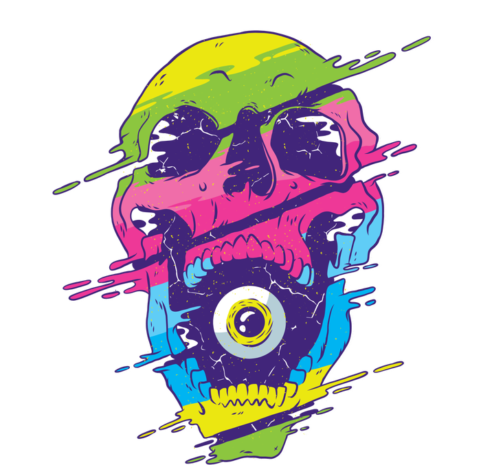 Colorful Eye Skull T-Shirt