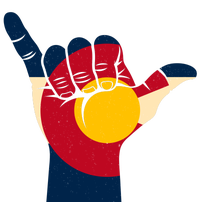 Colorado Flag Shake Hand Sign  Button