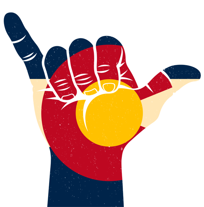 Colorado Flag Shake Hand Sign  Button