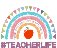 Cute Rainbow Teacher Life #teacherlife V-Neck T-Shirt