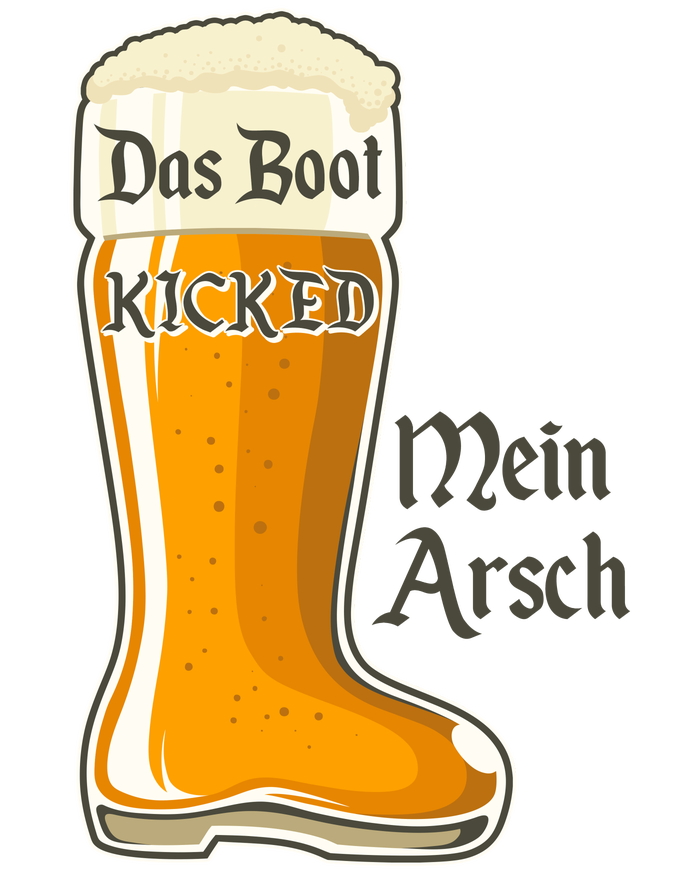 Funny Oktoberfest Das Boot Kicked Mein Arsch Ceramic Oval Ornament