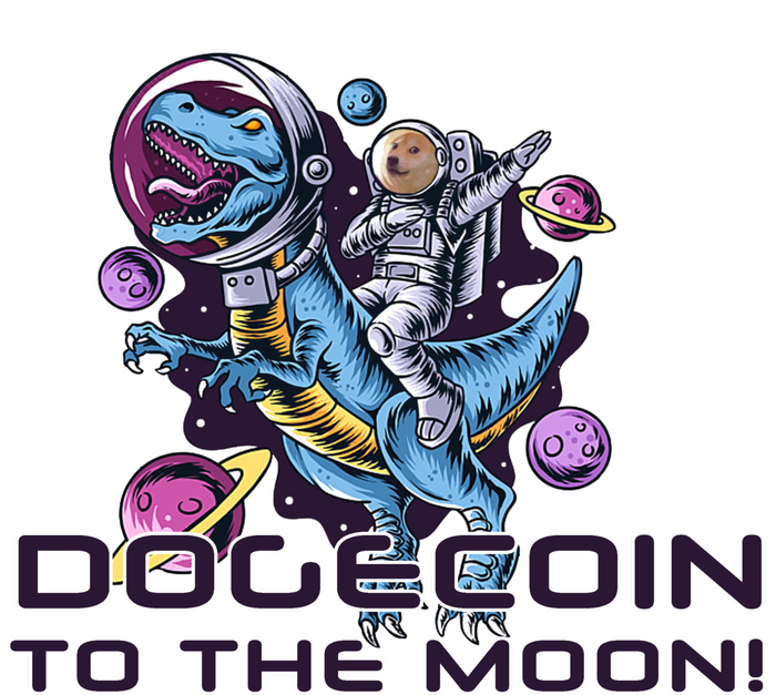 Dogecoin Crypto Currency Doge Dinosaur Premium T-Shirt