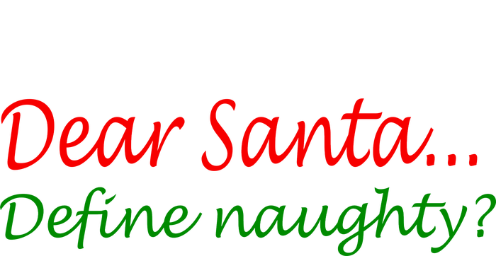 Dear Santa Define Naughty Raglan Sleeve Pajama Set