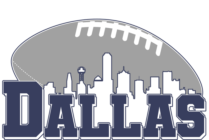 Dallas Texas Skyline City Football Fan Raglan Sleeve Pajama Set