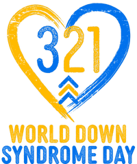 321 World Down Syndrome Day Blue And Yellow Painted Heart Kids Sweatshirt