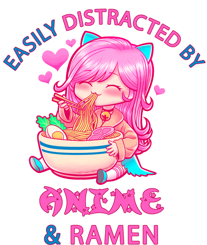 Easily Distracted By Anime & Ramen Premium T-Shirt