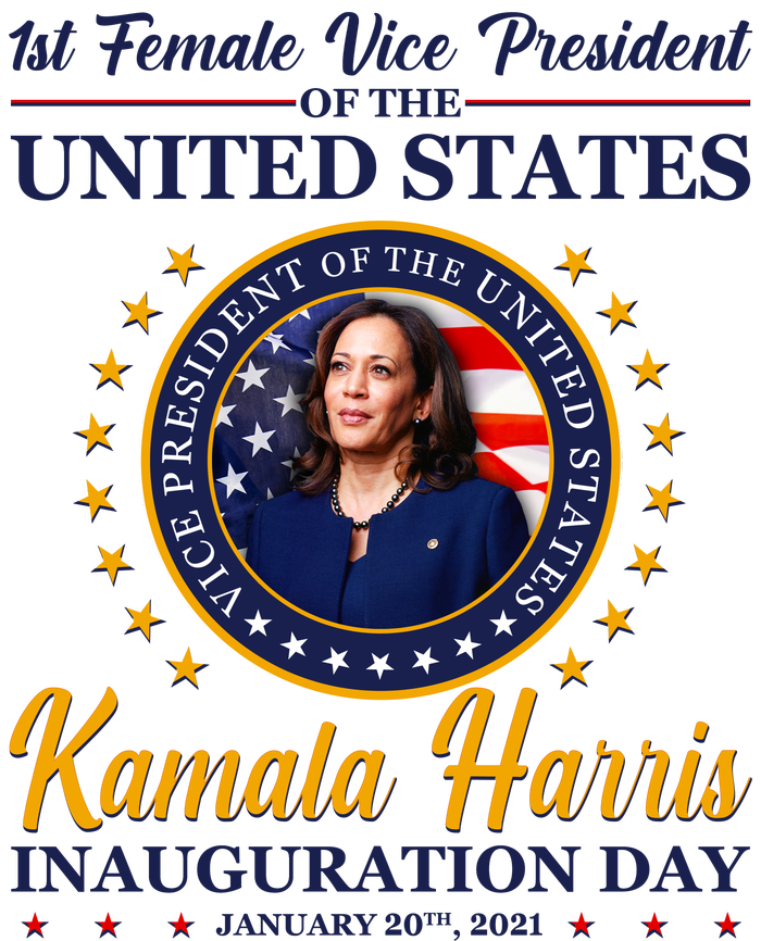 1st First Female Vice President of the United States Kamala Harris Baseball Sleeve Shirt