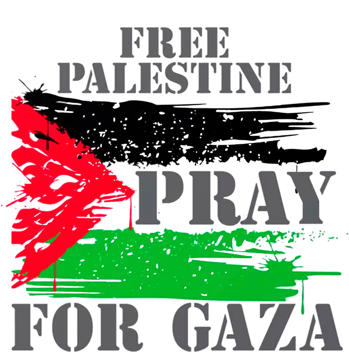 Free Palestine Pray For Gaza Palestinian Flag Premium T-Shirt