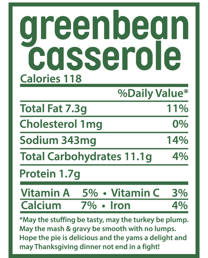 Thanksgiving Greenbean Casserole Nutrition Facts Trucker Hat