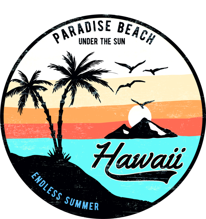 Hawaii Paradise Beach Button