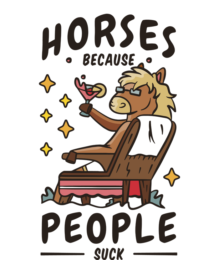 Horses Because People Suck Kids Long Sleeve Shirt