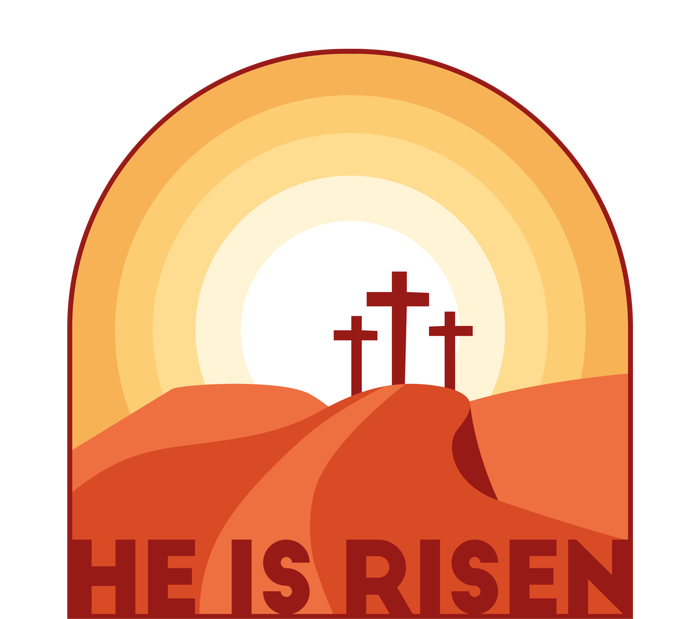 He Is Risen Sunset Jesus Christian T-Shirt