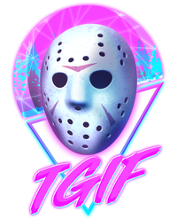 Halloween Retro 80's TGIF Jason Mask Trucker Hat