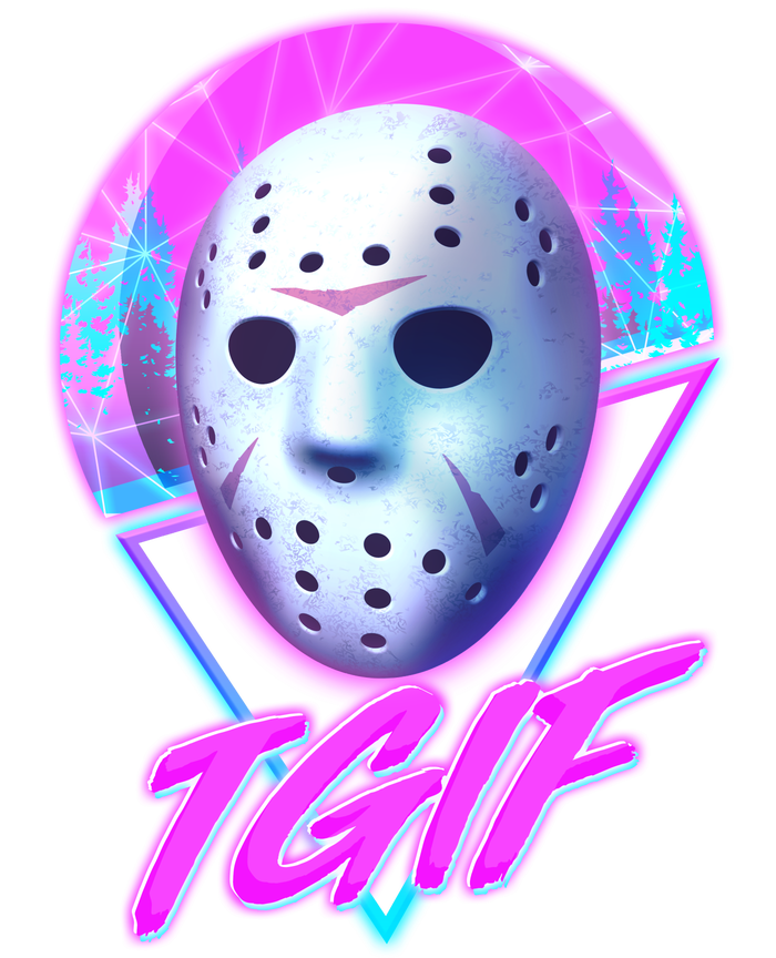 Halloween Retro 80's TGIF Jason Mask Trucker Hat