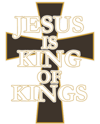 Jesus Is King of Kings Cross Religious Ceramic Tree Ornament