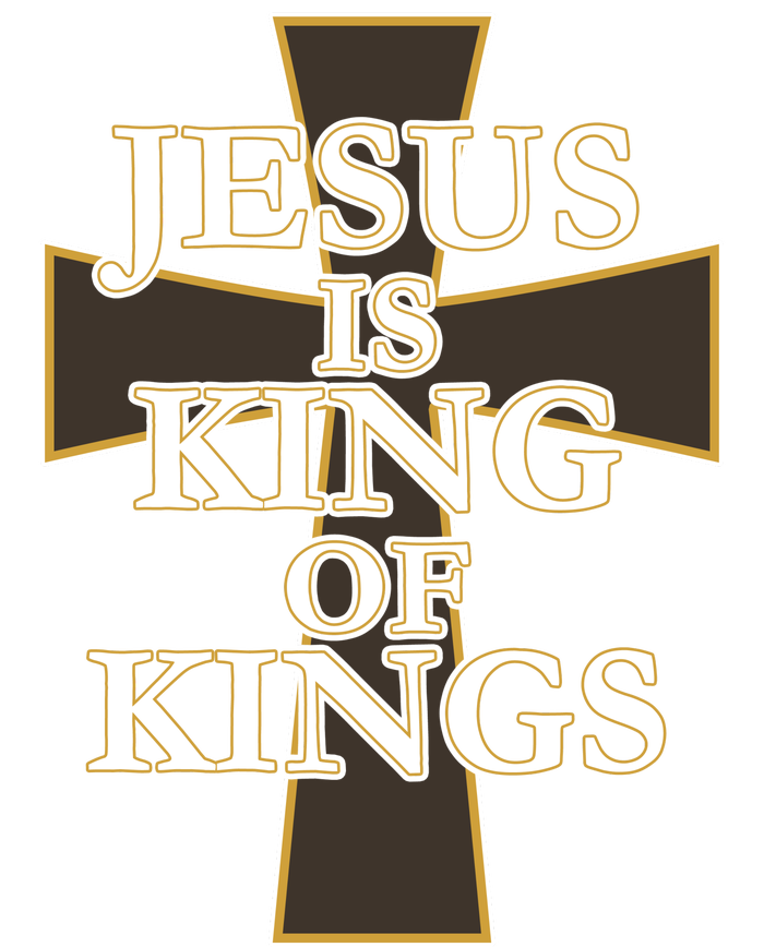 Jesus Is King of Kings Cross Religious Ceramic Tree Ornament