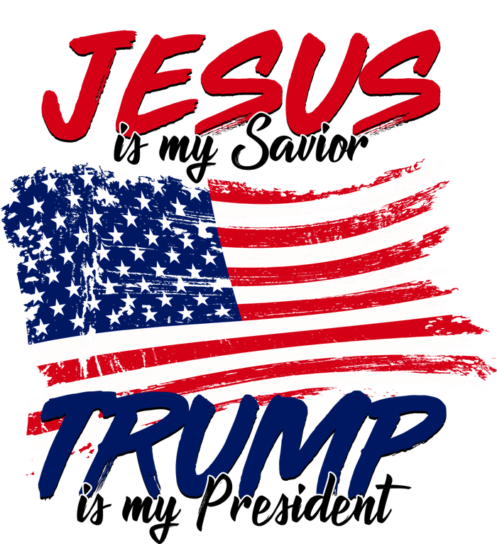 Jesus Is My Savior Trump Is My President USA Flag Pajama Set