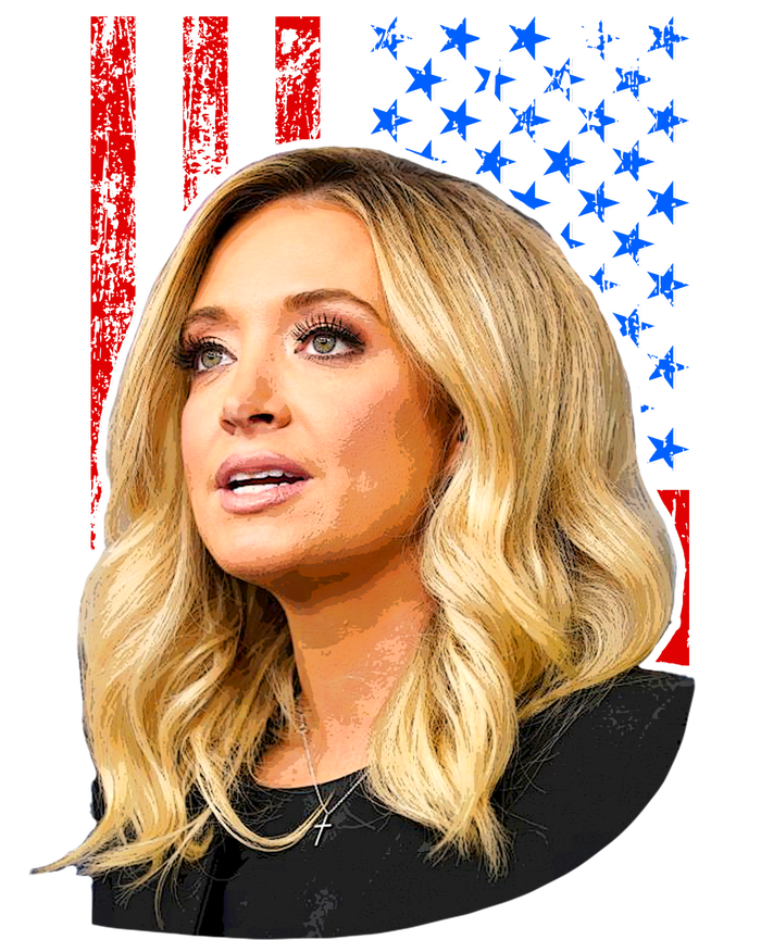 Kayleigh McEnany USA Flag Baseball Sleeve Shirt