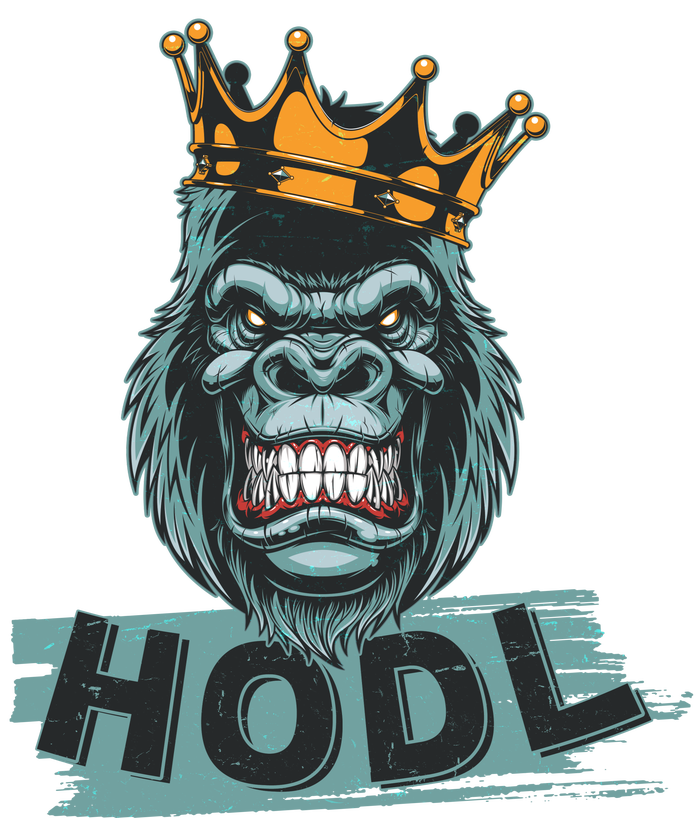 King Gorilla Apes HODL Wall Street Stock Market Premium Hoodie