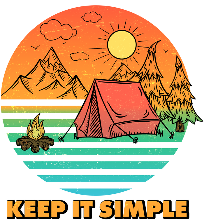 Camping Keep It Simple Baseball Sleeve Shirt