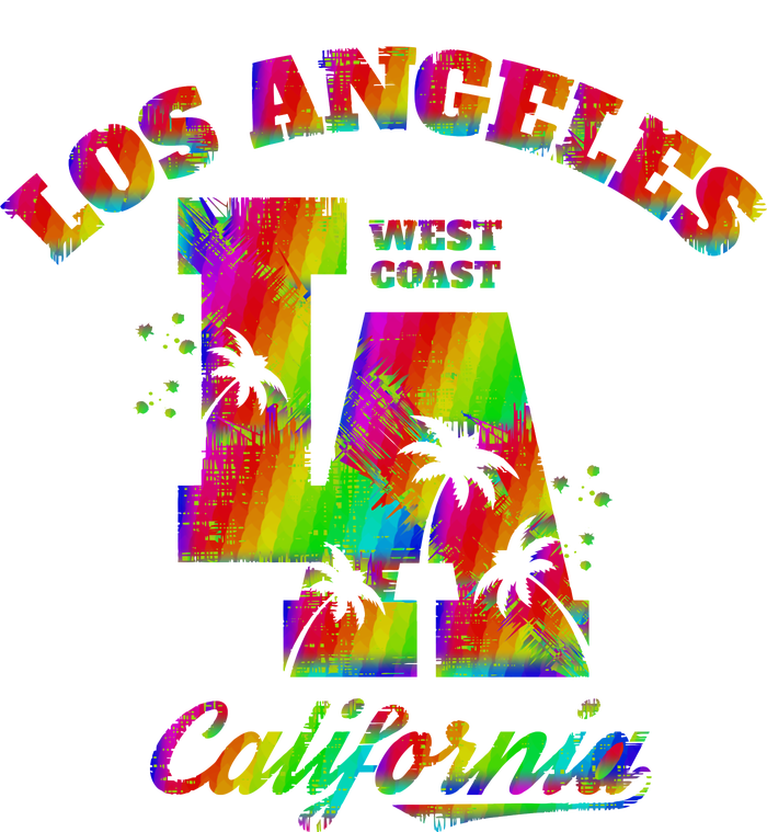 LA Retro Los Angeles Colors Tall Long Sleeve T-Shirt