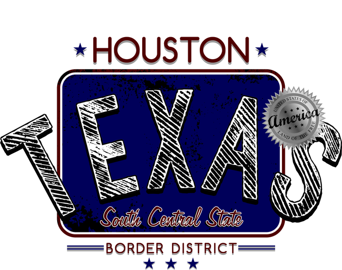 Houston Texas Land of the Free Logo Softstyle CVC T-Shirt