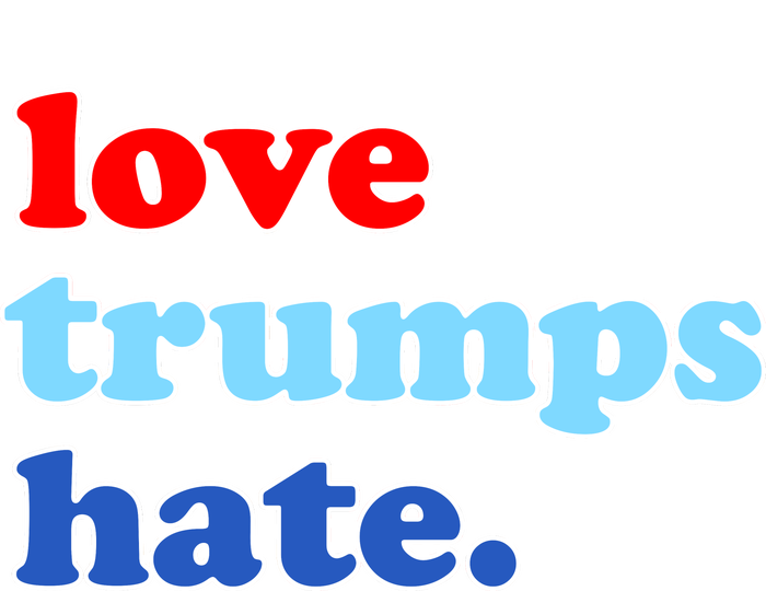 Love Trumps Hate. Anti-Trump Not My President Women's Knotted Racerback Tank