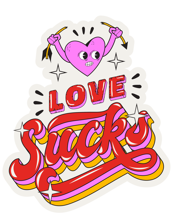 Love Sucks Funny Valentine's Day Kids Colorblock Raglan Jersey