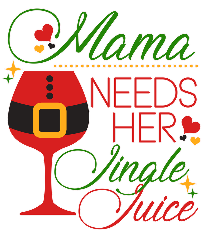 Christmas Mama Needs Her Jingle Juice Wine Ceramic Oval Ornament