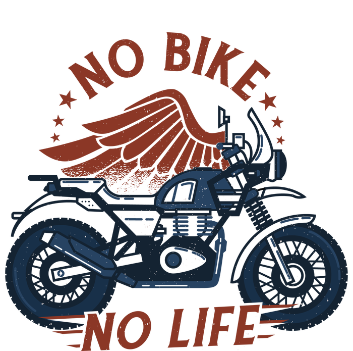 No Bike No Life Motrocycle Womens Cotton Relaxed Long Sleeve T-Shirt