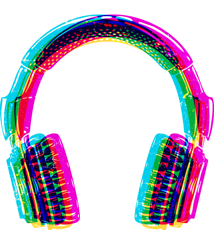 Vintage Neon Headphones T-Shirt