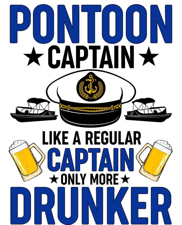 Pontoon Captain Like A Regular Captain Only More Drunker Beer Baseball Sleeve Shirt