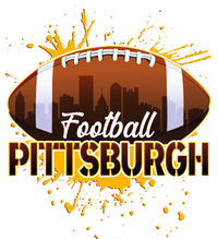 Pittsburgh Pennsylvania Skyline Football Fan  Baseball Sleeve Shirt