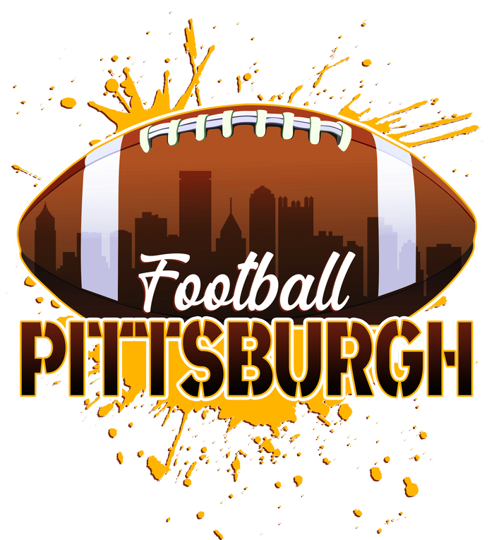 Pittsburgh Pennsylvania Skyline Football Fan  Baseball Sleeve Shirt