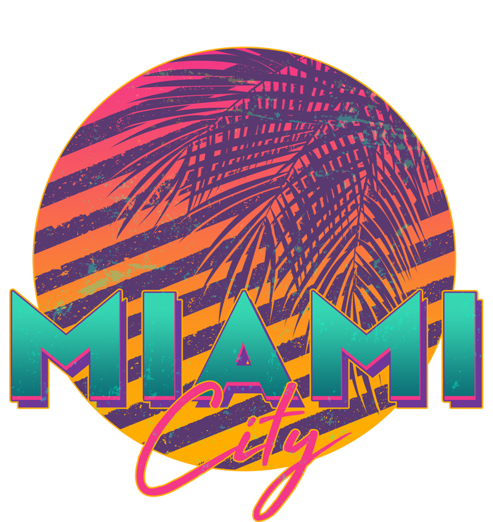 Retro 80's Miami CIty Emblem USA-Made Doggie Bandana