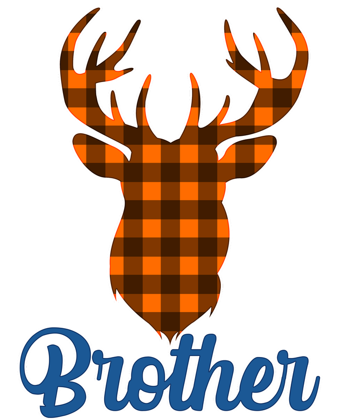 Matching Holiday Family Plaid Reindeer Brother Baseball Sleeve Shirt