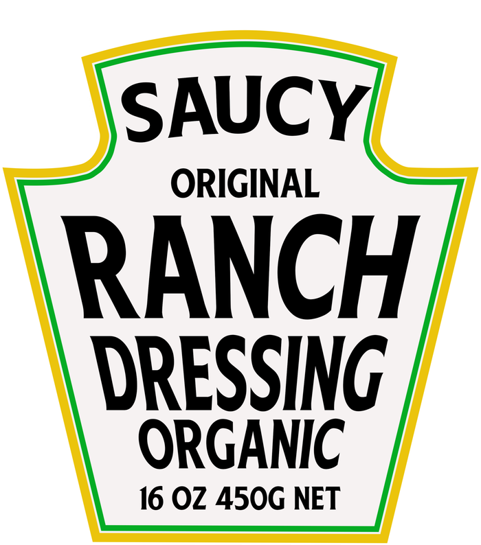 Saucy Original Ranch Dressing Costume V-Neck T-Shirt