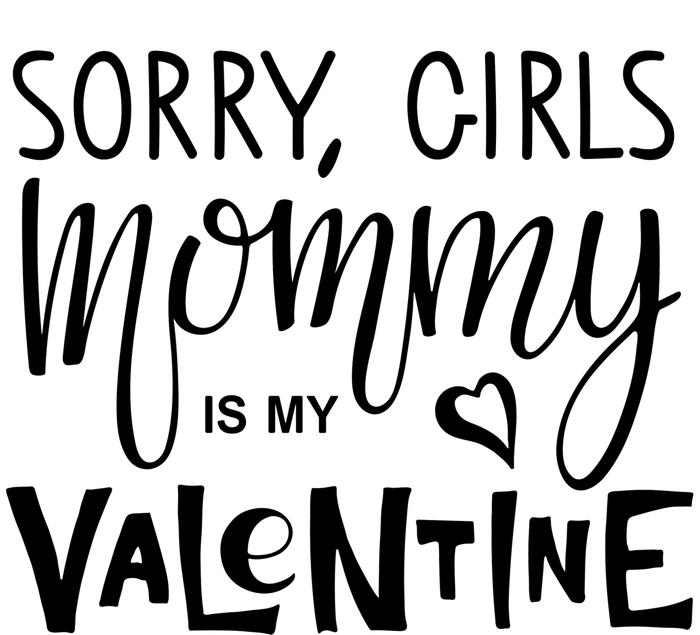 Sorry Girls Mommy Is My Valentine Kids Colorblock Raglan Jersey