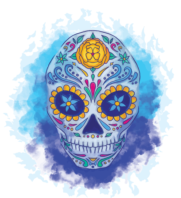 Sugar Skull Watercolor Premium Hoodie