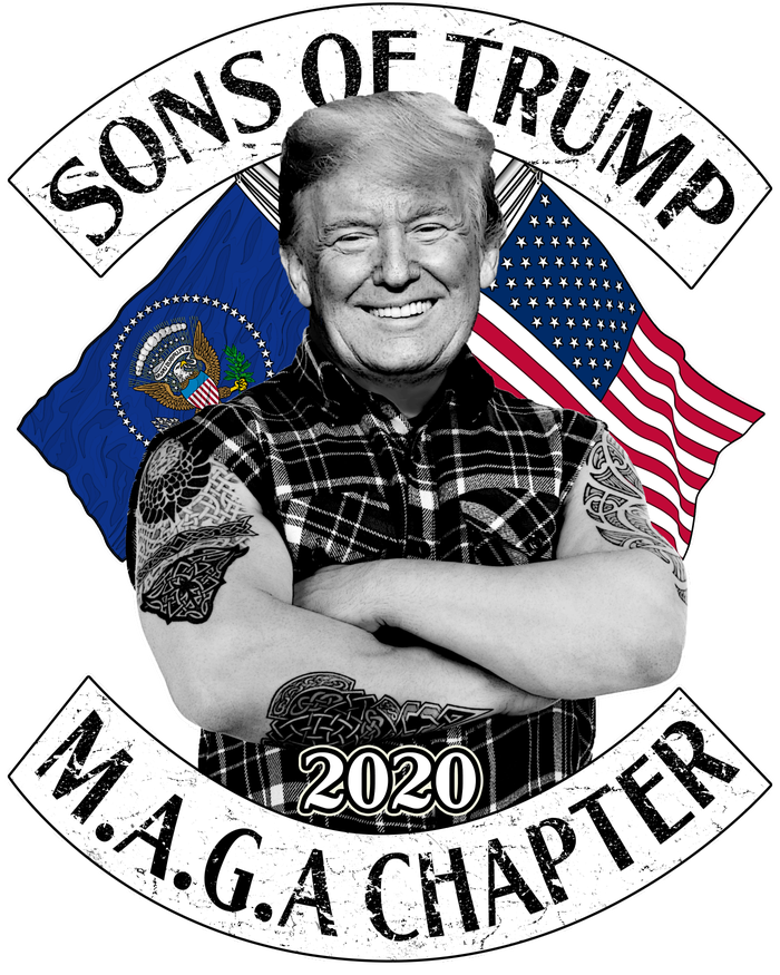 Sons of Trump 2020 MAGA Chapter Ceramic Oval Ornament