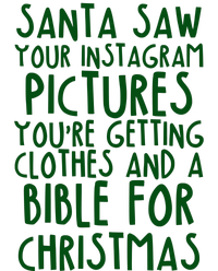 Santa Saw Your Instagram Pictures Raglan Sleeve Pajama Set