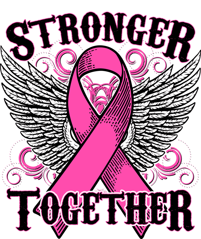 Stronger Together Support Breast Cancer Awareness  Baseball Sleeve Shirt