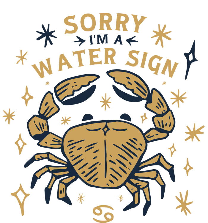 Sorry I'm A Water Sign Crab Tall Long Sleeve T-Shirt